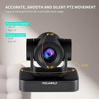 FEELWORLD USB10X USB PTZ Video Conference Camera with 10X Optical Zoom 1080P for Live Streaming Church Business Education Medical Conference Room Camera System