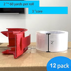 WELSTIK 12 Pack Clear Packing Tape Refills with 1 Dispenser, Heavy Duty Packaging Tape for Shipping and Moving, 2.4Mil 2 Inch x 60 Yard