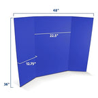 Flipside Products 36” x 48” Foam Project Boards for Presentations, Science Fair, School Projects, Event Displays and Trifold Picture Board - Blue - 10 Pack