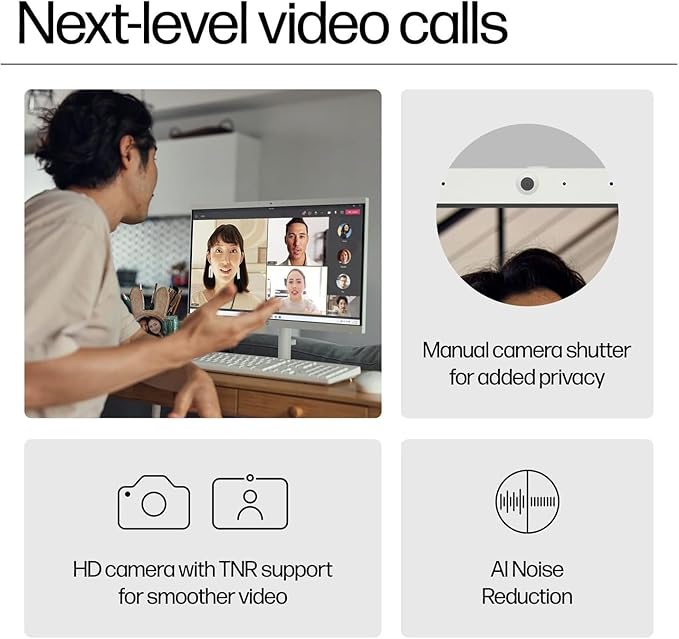 HP 2025 New 22 Inch All-in-One Desktop Computer • 64GB RAM • 1TB PCIe SSD • Intel CPU • Ultra-Quiet Design • Microsoft Office Trial • Wi-Fi 6 • White KB & Mouse • WOWPC Recovery USB • Windows 11