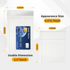 Bubble Mailers 3.5x5 inch 40Pack White Bubble Mailers Self-Seal Padded Mailing Envelopes Bubble Opaque Padded Mailer for Small Businesses to Package and Mail Jewelry Cosmetics#0000