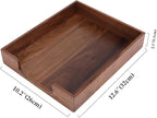 Bamber Wood Letter Tray Wooden Desk Organizer Paper Document File Tray for Office Supplies Collection Folders Notebooks, Black Walnut