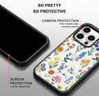 MOSNOVO Case for iPhone 14 Pro, [10ft 4X Military-Grade Drop Protection] Durable & Shockproof Phone Case Cover Design for iPhone 14 Pro - Botanical Floral - Clear Black