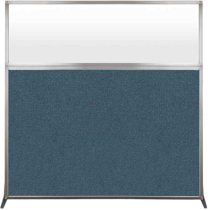 Versare Hush Screen Portable Room Divider | Workstation Wall Divider | Freestanding Privacy Hush Panels | Frosted Windows | Fabric Office Divider Screen | Great for Room Separation