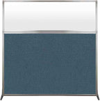 Versare Hush Screen Portable Room Divider | Workstation Wall Divider | Freestanding Privacy Hush Panels | Frosted Windows | Fabric Office Divider Screen | Great for Room Separation