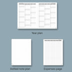 POPRUN 2026 Planner (Medium Size 8.5''x 6.5'' Hardcover) - Daily Weekly and Monthly Calendar Agenda 2026 Appointment Book with Hourly Time Slots, Monthly Tabs, 100 GSM - Burgundy