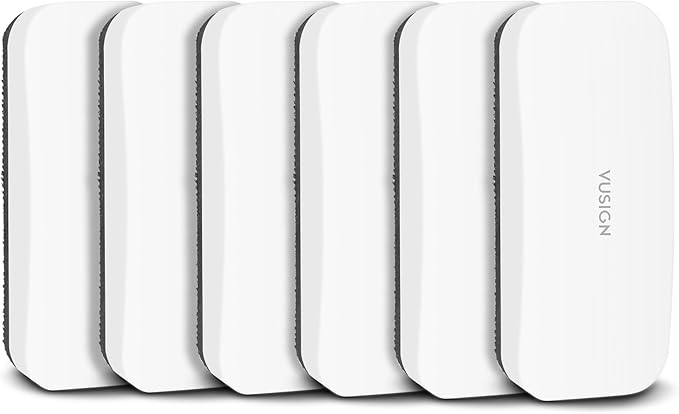 VUSIGN Magnetic Dry Erase Whiteboard Eraser, Glass Board Eraser for Dry Erase Board, Glass Board, Calendar Board, Office, Home,School Supplies, 6 Pack