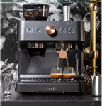 Café Bellissimo Semi Automatic Espresso Machine + Milk Frother | WiFi Connected| Built-In Bean Grinder, 15-Bar Pump & 95-Ounce Water Reservoir | Matte Black, C7CESAS3RD3