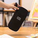 CICIMELON Durable Pen Pencil Case for School Supplies, High Capacity Pencil Bag Pouch Organizer for Teen Girls Boys Adults, Black