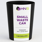 HOLDN’ STORAGE Small Trash Can - 1.58 Gallon Open Top Waste Bin, Compact Waste Can Perfect for Bathroom, Kitchen, Office, Dorm - Durable Garbage Can - Glossy Black