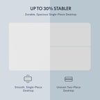 FLEXISPOT EN1 Whole-Piece Standing Desk, 40" x 24" Electric Height Adjustable Heavy Duty Steel Stand Up Desk (Black Frame + White Top, 2 Packages)