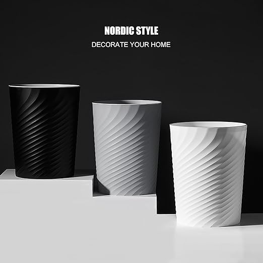 Bathroom Trash Can 1.8 Gallon Garbage Can Small Waste Basket Recycling Bin for Bedroom Office Kitchen,2 Pack Grey