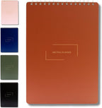 | Meeting Notebook for Work | 8.25" x 11.75" | Project Planner | Simple Design | Multiple Layouts | Office and Business Planner (Rust, Meeting Planner - Portrait)