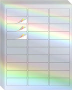 STARLIBOO 1" x 2-5/8" Address Labels- Holographic Color Stickers for Laser/Ink Jet Printer mailing Labels 8.5"×11"- Holographic Silver