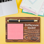 Thank You Appreciation Gifts for Leader Boss Best Mom Mentor Teacher Coworker, Inspirational Quote for Desk Self-Stick Note Pad Holders YB355