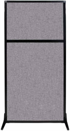 Versare Workstation Partition | Portable Wall Divider | Modern Office Cubicle | Free Standing Privacy Screen | Flexible Work Space | 33" x 70" Cloud Gray Fabric Panels