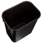 Amazon Basics Small Trash Can, Rectangular Commercial Office Wastebasket, 3 Gallon (Pack Of 2), Black (Previously AmazonCommercial brand)