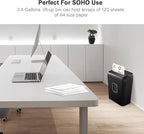 Bonsaii 6-Sheet Micro-Cut Paper Shredder, P-4 High-Security for Home & Small Office Use, Shreds Credit Cards/Staples/Clips, 3.4 Gallons Transparent Window Wastebasket, Black (C234-A)