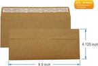 80Qty#10 Brown Kraft Business envelopes 4.125x9.5In- windowless design 120GSM paper envelopes