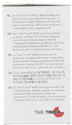 TIME TIMER MOD (Charcoal), A Visual Countdown 60 Minute Timer for Classrooms, Meetings, Kids and Adults Office and Homeschooling Tool with Silent Operation and Interchangeable Silicone Cover