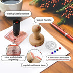 Personalized Logo/Address/Name Stamps -Custom Wooden Rubber Stamp, Multiple Sizes Stamps for Business (Rectangular Stamp)