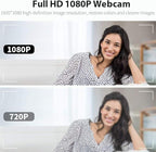 easyday 1080P HD Webcam with Microphone, Streaming Computer Web Camera for Laptop/Desktop/Mac/TV, USB PC Camera for Video Calling, Conferencing, Gaming