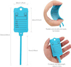 50 Car Key Tags with Labels Plastic Car Dealership Key Tags Self Locking Automotive Identifiers Blank Shop Labels with One Pen (Blue)