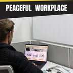 OBEX Privacy Screen & Office Panel Extender for Office Cubicles, Polycarbonate Desk Privacy Panel & Divider for Office Cubicle, 12" x 30", White