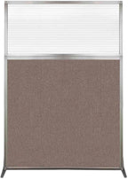 Versare Hush Screen Portable Room Divider | Workstation Wall Divider | Freestanding Privacy Hush Panels | Clear Fluted Windows | Fabric Office Divider Screen | Great for Room Separation