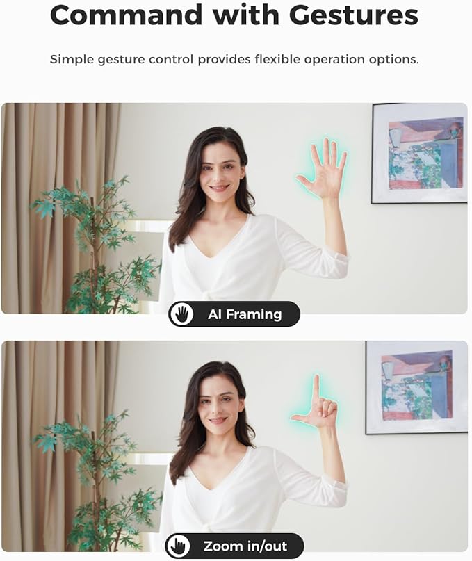 OBSBOT Meet SE 1080P 100FPS Webcam for PC, AI Framing Streaming Camera with 1/2.8" Sensor, Beauty Mode, Gesture Control, Staggered HDR, Web Camera for Desktop Computer, Laptop, Meeting. (Cloud White)