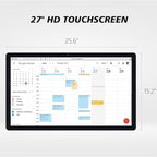 27 inches Touchscreen Digital Calendar & Wall Planners,Downloadable APP, Smart Whiteboard Calendar for Chore Chart & Work Schedule, Built in Speakers and Camera, Include Wall Mount & Desk Stand