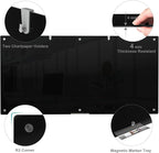 Large Black Glass Dry Erase Board, 96 x 48 Inches Magnetic Glass whiteboard,8' x 4' Frameless Blackboard for Office, Home, School