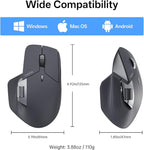 Rapoo MT760 PRO Wireless Mouse, NearLink + Bluetooth 5.0 Multi-Device, 12K DPI, 2K Polling, Ergo for Work & Gaming, 11 Programmable Buttons, On-Board Memory, Quiet Clicks, USB-C, 120 Days Battery Life