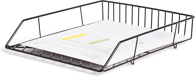 U Brands Vena Paper Tray, Black