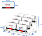 NIUBEE Clear Business Card Holder 4 Tier Acrylic Business Card Stand, 8 Slots Business Card Display for Desk Counter, 600 Card Capacity, 1 Pack