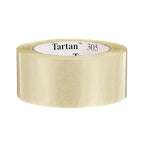 3M Tartan Box Sealing Tape 305, Clear, Light Duty, Durable, 1.88 in x 109.36 yds (48 mm x 100 m), 36 Rolls/Case