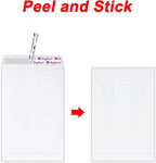 300 Pack 10x13 White Catalog Envelopes Peel & Seal Security Mailing Envelopes 120GSM Kraft Paper self Seal Envelopes for Invitations Papers Photos Documents Pictures Papers Files