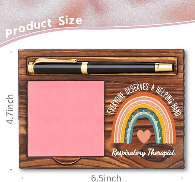 Respiratory Therapist Sticky Note Holder, Respiratory Therapist Appreciation Gifts, Thank You Gifts for Respiratory Therapist, RT Office Decor Self-Stick Note Pad Holders YB380