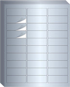 1" x 2-5/8" Address Labels- Matte Silver Mailing Labels Stickers for Laser/Inkjet Printer-Permanent Adhesive Stickers