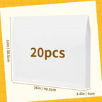 20 Pcs 12 x 16 x 1.6 Inch Large Expandable Catalog Envelopes Manilla Kraft Peel and Seal Envelopes Light Large Mailing for Office Home Documents Magazines Photos Storage Organizing (White)