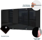 J&J worldwide Glass Whiteboard 8' x 4', Magnetic Black Glass Dry Erase Board, Black White Board Frameless, Includes Markers, Magnets, Marker Tray, Eraser for Wall, Office, Home, School