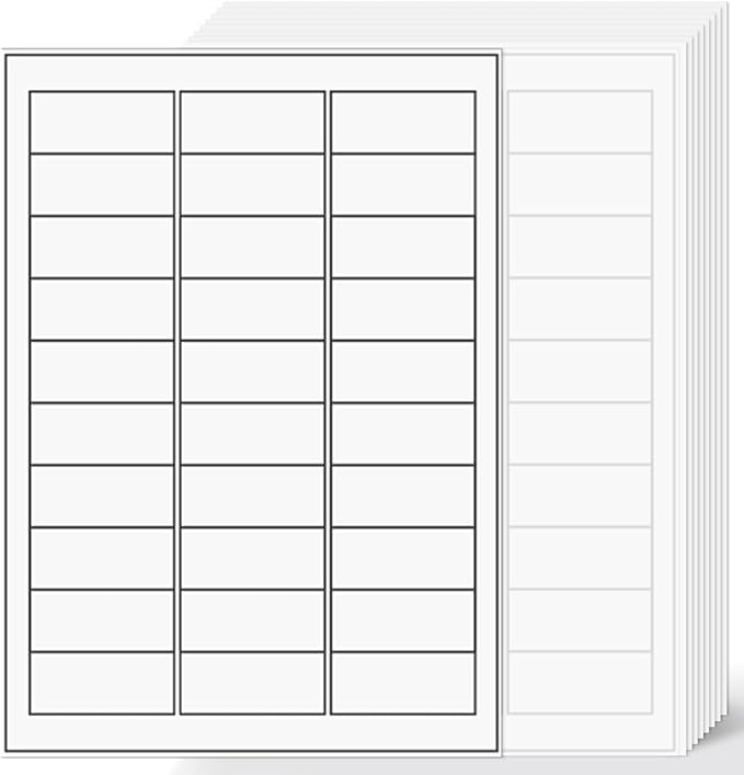 1" x2-5/8 Shipping Address Labels, Blank Mailing Labels, 30-UP White Self-Adhesive Name Tag Stickers for Inkjet and Laser Printer [500 Sheet 15000 Labels]