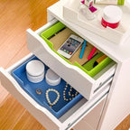 Letter-Size Desk Drawer Organizer, A4 Plastic Paper Tray, Stackable File Holder for Office, School, Home Storage (White)