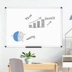 VIZ-PRO Dry Erase Board/Whiteboard,48 x 36 Inches, Wall Mounted Board for School Office and Home