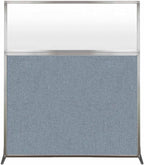 Versare Hush Screen Portable Room Divider | Workstation Wall Divider | Freestanding Privacy Hush Panels | Frosted Windows | Fabric Office Divider Screen | Great for Room Separation