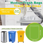 SWIHELP Tall Kitchen Trash Bags 13 Gallon Garbage Bags 50 Liters Plastic Trash Can Liners Waste Basket Bin Liners for Home Office Outdoor 160 Counts