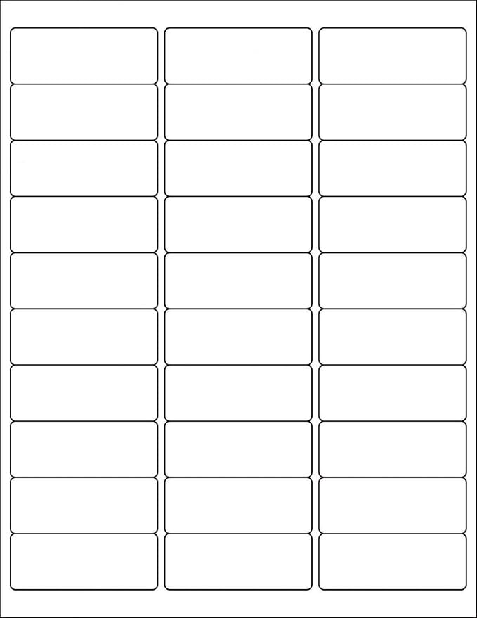 BESTEASY 30-up 2000 Sheets 1" X 2-5/8" Address Shipping Labels for Laser and Inkjet Printers, FBA Product Labels (60000 Labels)