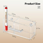 NIUBEE Magnetic Dry Erase Marker Holder for Whiteboard, Acrylic Magnetic Pen Holder for Refrigerator, Fridge, Locker, Magnet Pencil Cup Organizer for Classroom, Office, School, Home, Work, Desk