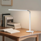 White LED Desk Lamp - Foldable Industrial Desk Light for Home Office, 15W Dimmable Table Lamp for Reading with Base, 4 Color Temps, 16" Eye Caring Metal Desktop Task Lamp for College Dorm Study