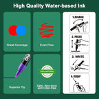 SILENART Chalk Markers - Vibrant 8 Pack - Dry Erase Markers Pen - Liquid Chalk Markers for Blackboard Chalk Board Windows Glass Acrylic Calendar Board - Erasable Chalk Marker (Blue)